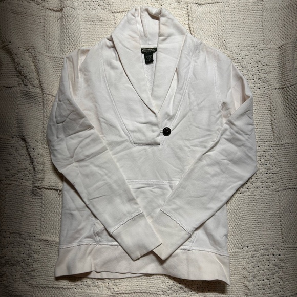 Eddie Bauer Cotton Blend Quarter Button Pullover Sweater Collar - Picture 1 of 3